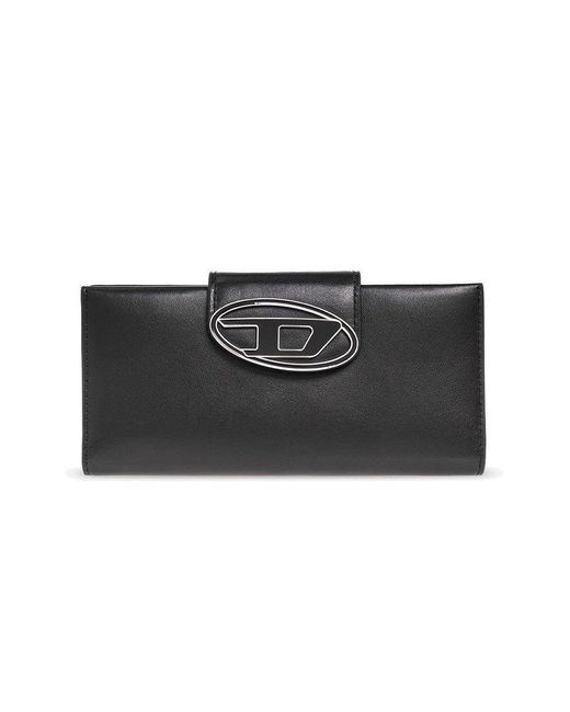 DIESEL Black 'julie' Leather Wallet