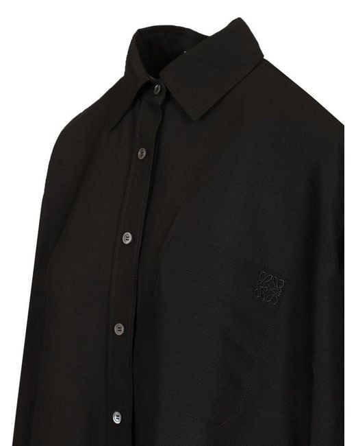 Loewe Black Viscose Shirt Shirts