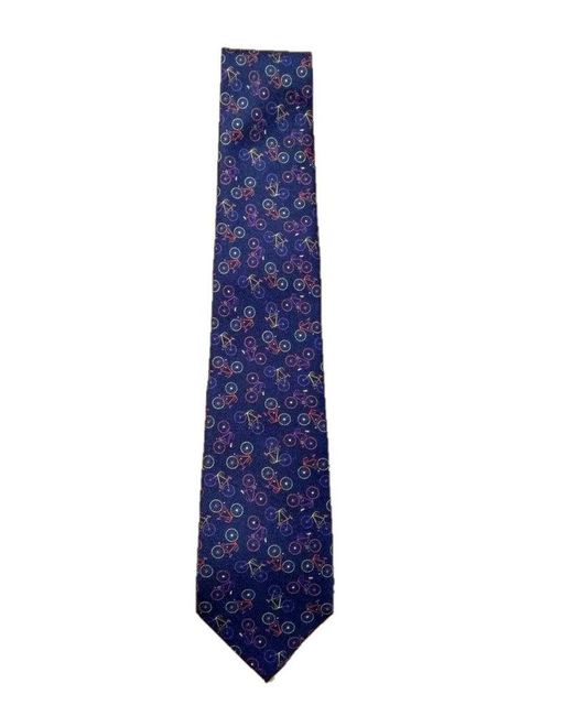 Etro Blue Jacquard Pointed Tip Tie for men