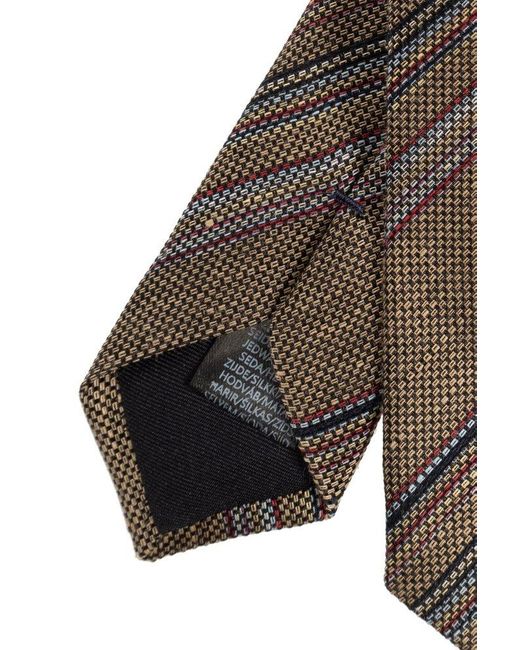 Paul Smith Brown Linen Tie for men