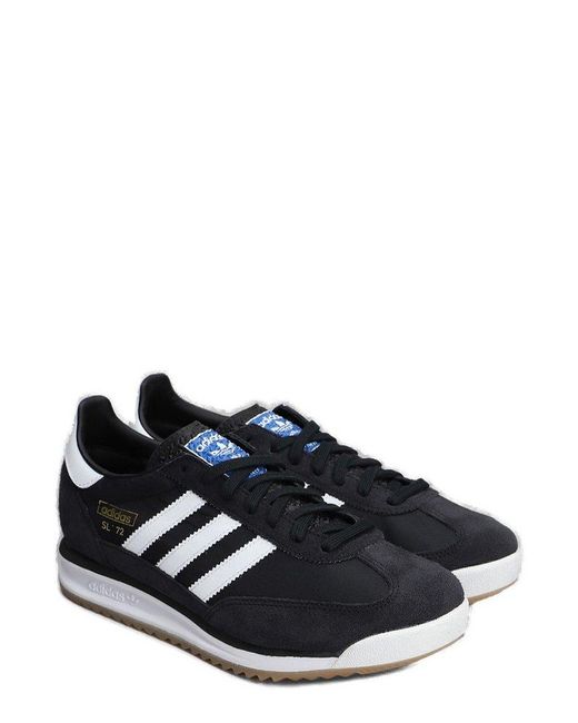 Adidas Originals Black Sl 72 Rs Lace-Up Sneakers for men