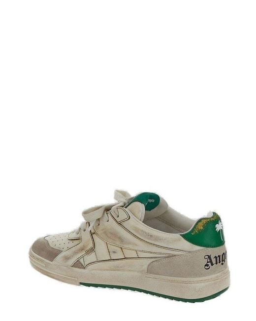 Palm Angels White Logo Patch University Sneakers for men