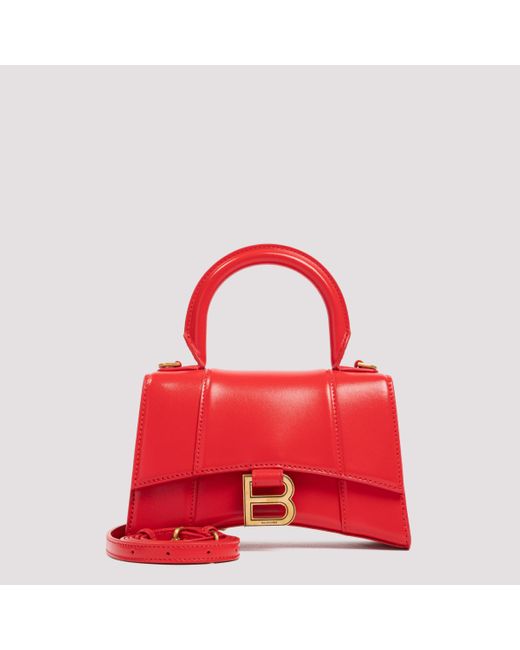 Balenciaga Leather XS Hourglass Top Handle Bag 592833.0 Red ref