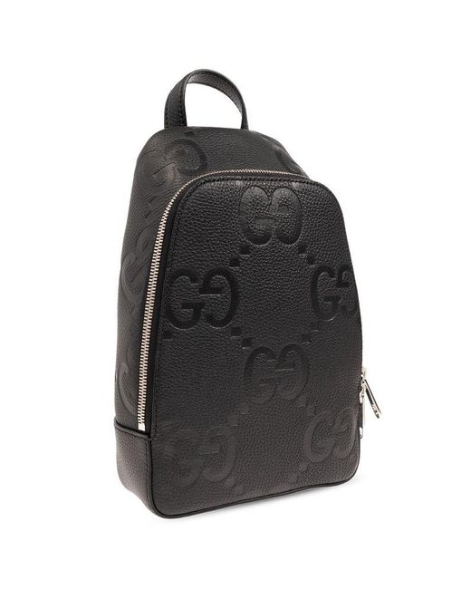 Gucci Black 'jumbo GG' One-shoulder Backpack for men