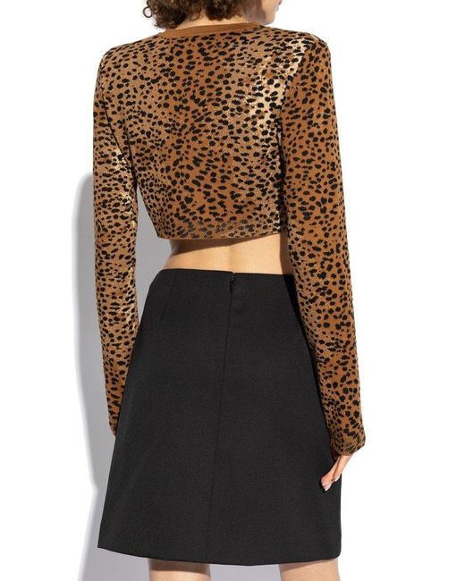 Versace Brown Cardigan With Animal Motif