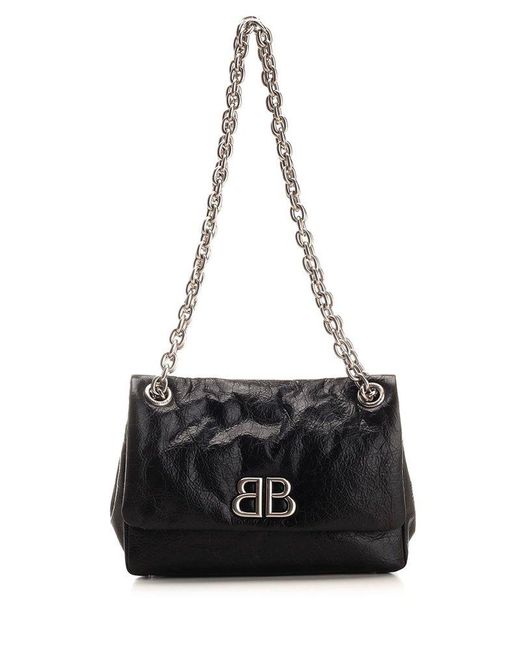 Balenciaga Black Mini "monaco" Shoulder Bag