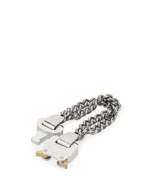 1017 ALYX 9SM Logo Engraved Chain Bracelet in Metallic for Men | Lyst UK