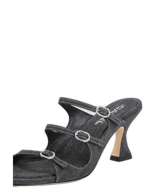 CAREL PARIS Black Kitty Denim Mules