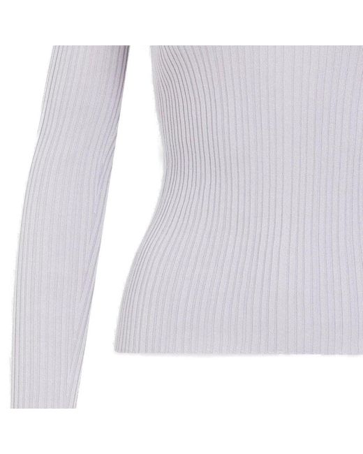 Theory Blue V-neck Knitted Jumper