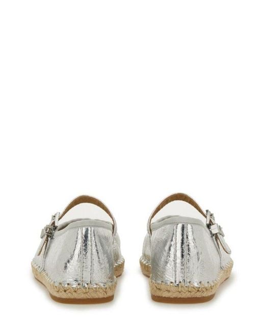 Michael Kors Lynn Metallic Leather Ballet Espadrilles