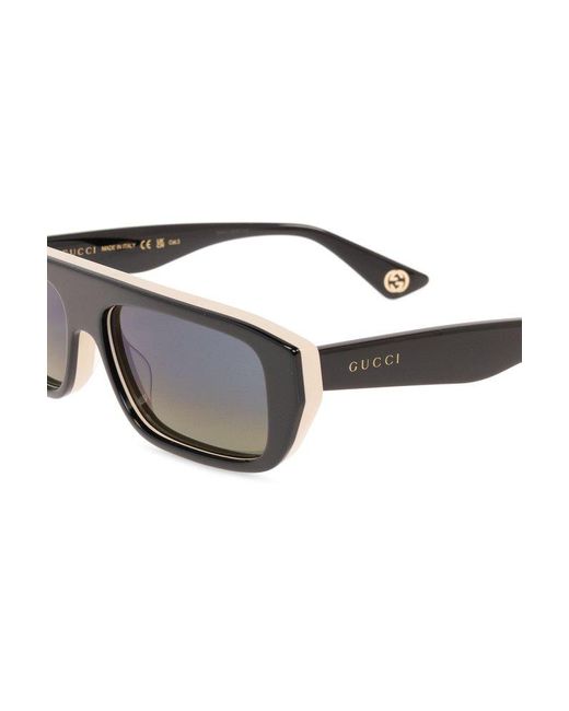 Gucci Blue Rectangular Sunglasses, for men