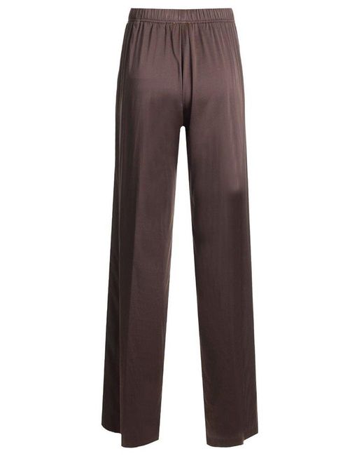 Forte Forte Satin Relaxed Jogger Pants in Brown | Lyst
