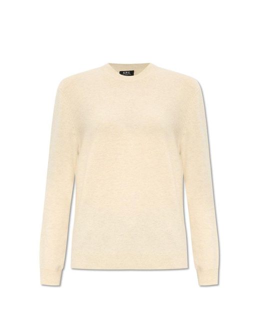 A.P.C. Natural 'philo' Wool Sweater,