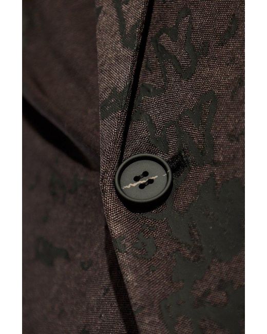 DIESEL Black Double-Breasted Blazer for men