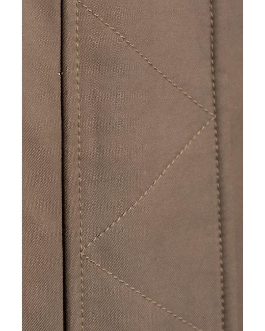 Yves Salomon Brown Convertible Jacket