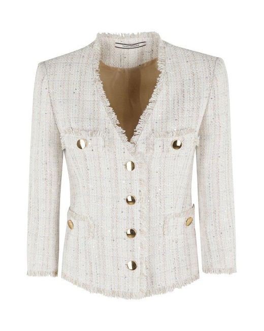 Tagliatore White Dharma Single Breasted Jacket
