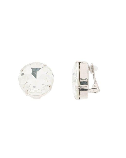 Alessandra Rich Metallic Round Cut Clip-on Earrings