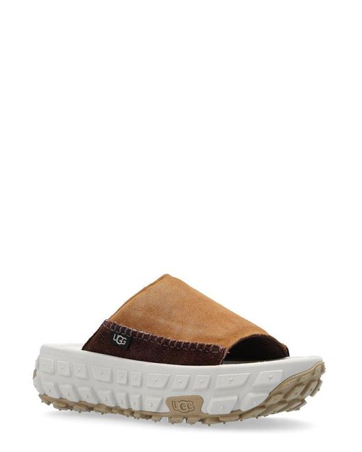 Ugg Brown Venture Daze Whipstitch Detailed Slippers