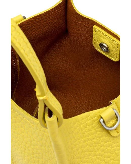 Gianni Chiarini Yellow Dua Top Handle Tote Bag