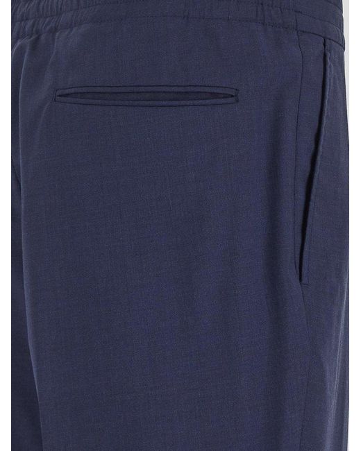 Zegna Blue Z Zegna Tapered-leg Tailored Trousers for men