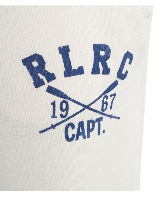 Polo Ralph Lauren White Logo Printed Track Trousers for men