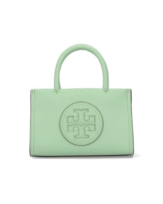 Tory Burch Leaf Green Bio Ella Mini Shopping Bag