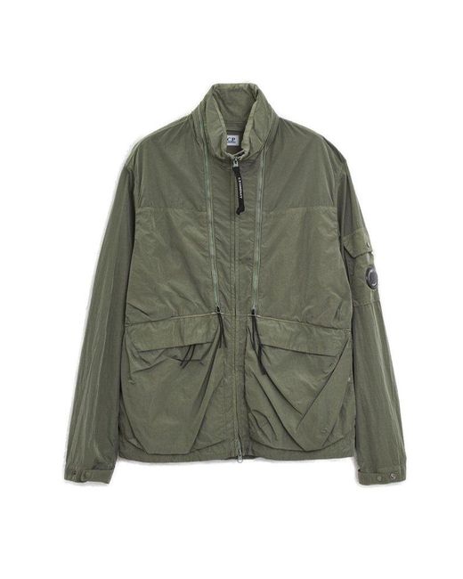 C P Company Green Chrome-r Zipped Jacket for men