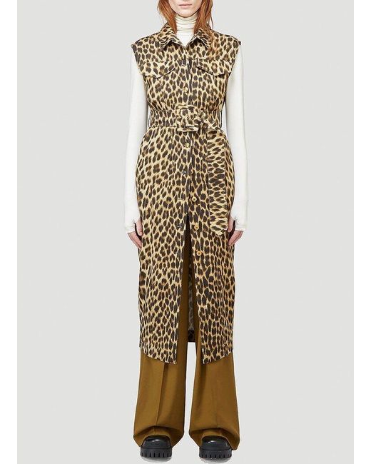 Sportmax Metallic Palio Leopard Print Dress