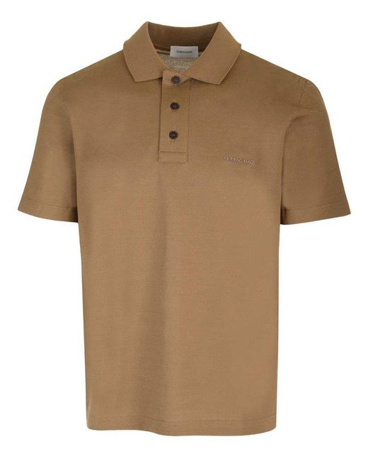 Ferragamo Brown Piquet Polo Shirt for men