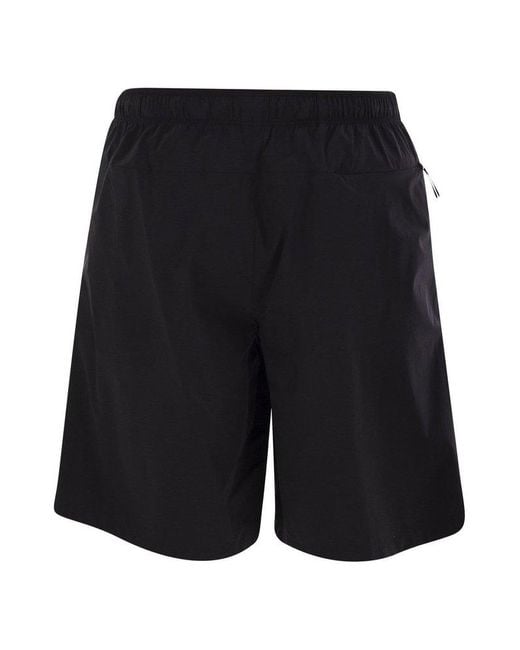 Moncler Black Logo Patch Shorts for men