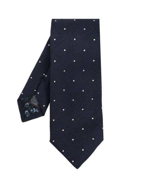 Paul Smith Blue Classic Polka Dot Tie for men