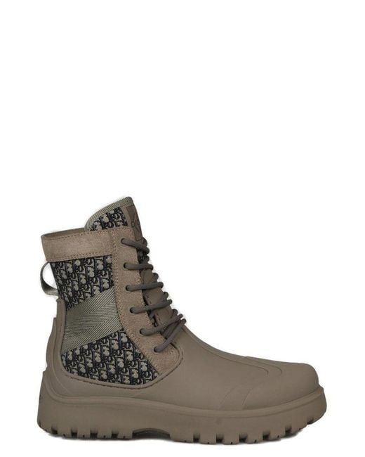 Dior Brown Garden Lace-up Boots for men