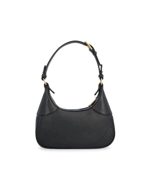 Gucci Logo Plaque Small Aphrodite Shoulder Bag in Black | Lyst