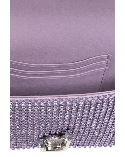 Marc Jacobs Purple 'mini The Rhinestone' Shoulder Bag,