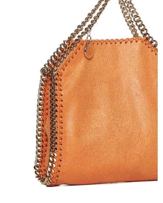 Stella McCartney Orange Chained Open Top Shoulder Bag