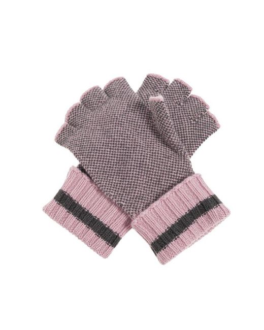 Gucci Pink GG Cashmere Fingerless Gloves