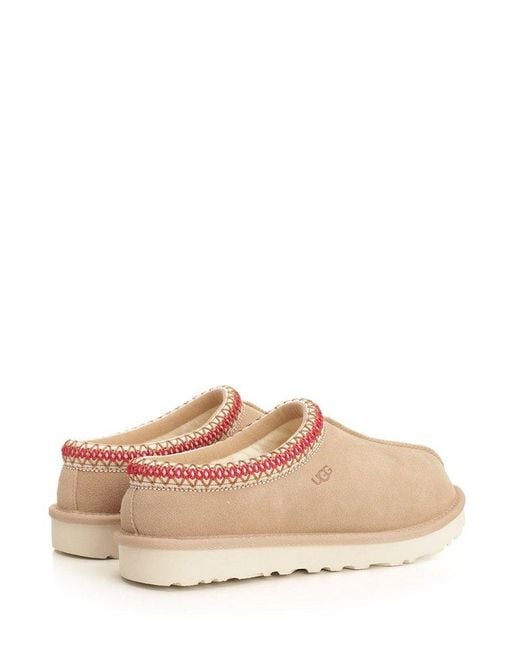 Ugg Natural Tasman Logo Embossed Slippers