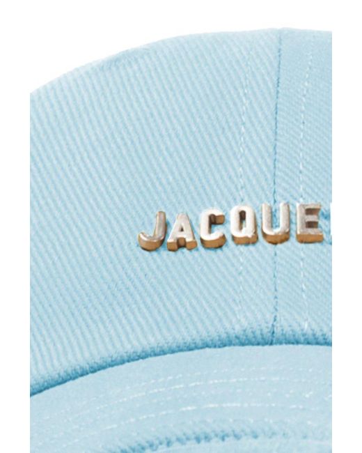 Jacquemus Blue Baseball Cap With Logo,