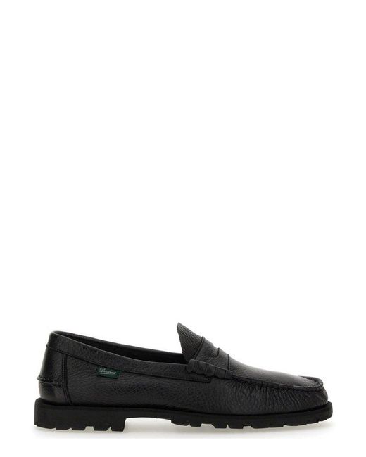 Paraboot Black Embossed Loafers for men