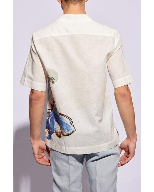 Paul Smith White Floral Shirt, for men