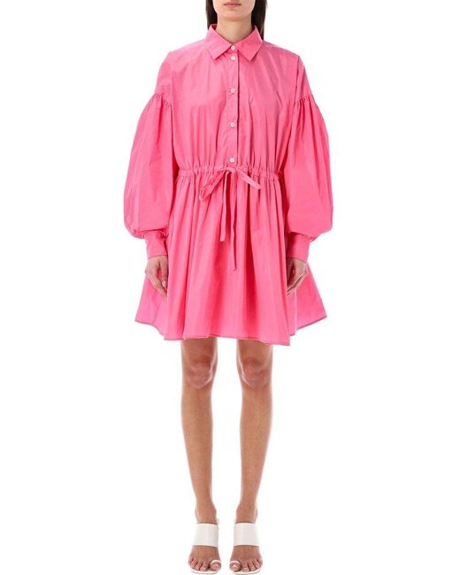 MSGM Pink Taffetà Short Dress