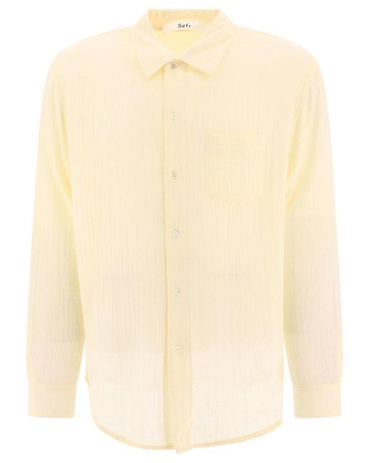 Séfr Natural Long Sleeved Buttoned Shirt for men