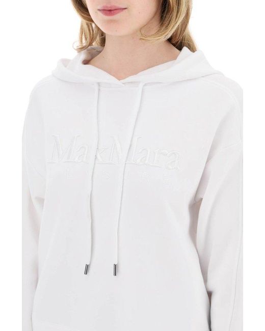 Max Mara White "Stadium Sweatshirt With Emb