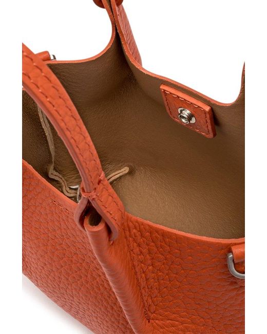 Gianni Chiarini Orange Dua Top Handle Tote Bag
