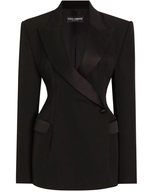 Dolce & Gabbana Black Tailored Blazer Jacket