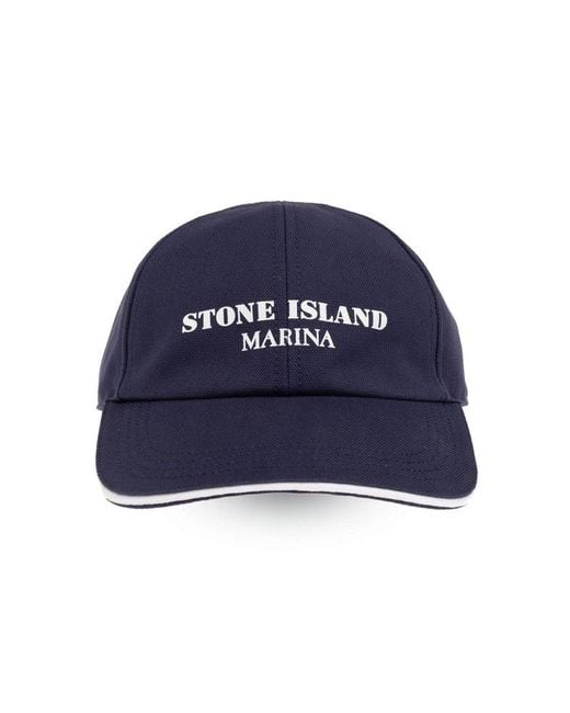 Stone Island Blue Cap From The 'Marina' Collection for men