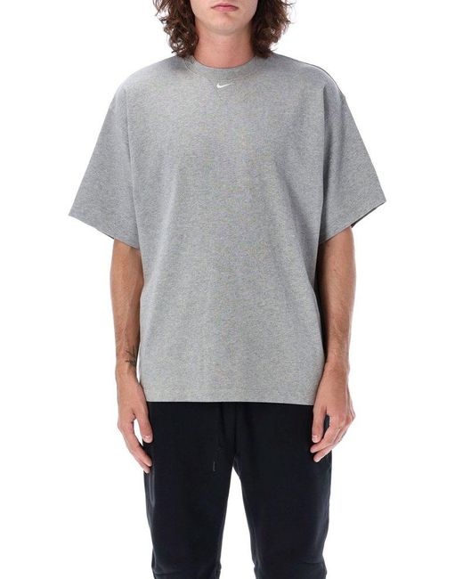 Nike Gray Solo Swoosh Heavyweight T-shirt Dark Grey Heather for men