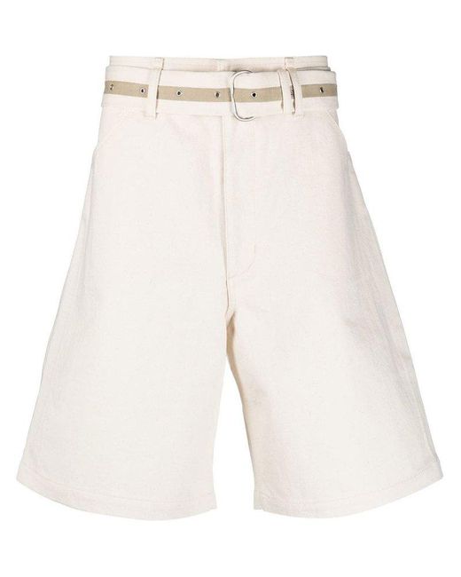 Jil Sander White Denim Shorts for men