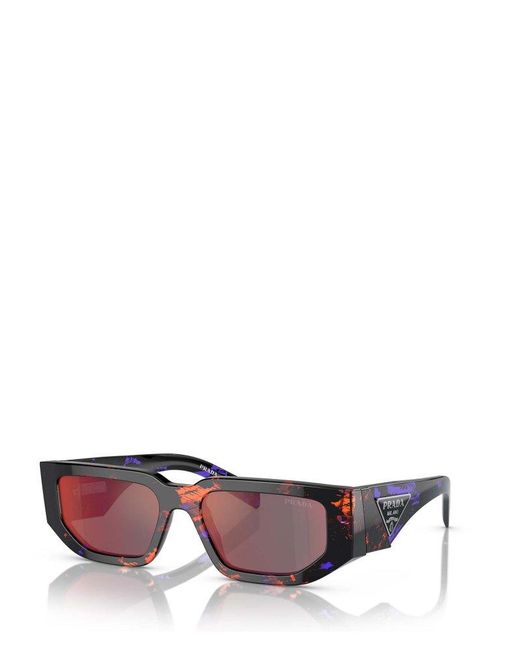 Prada Gray Rectangular Frame Sunglasses for men