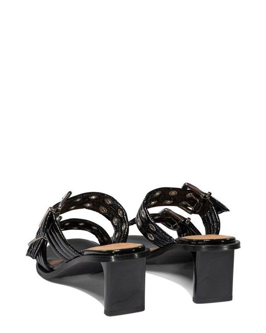 Ganni Black "Buckle" Mules